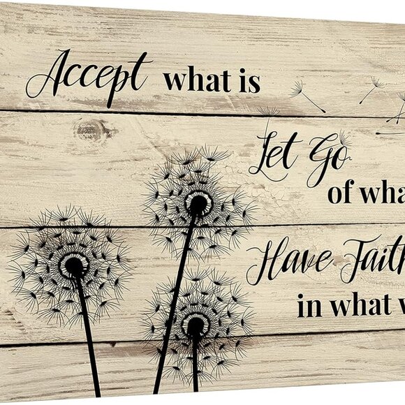 Vintage Dandelion Canvas Print with Inspirational Quotes - 24x36 Elegant Decor